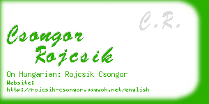 csongor rojcsik business card